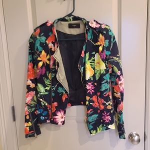 Floral moto jacket